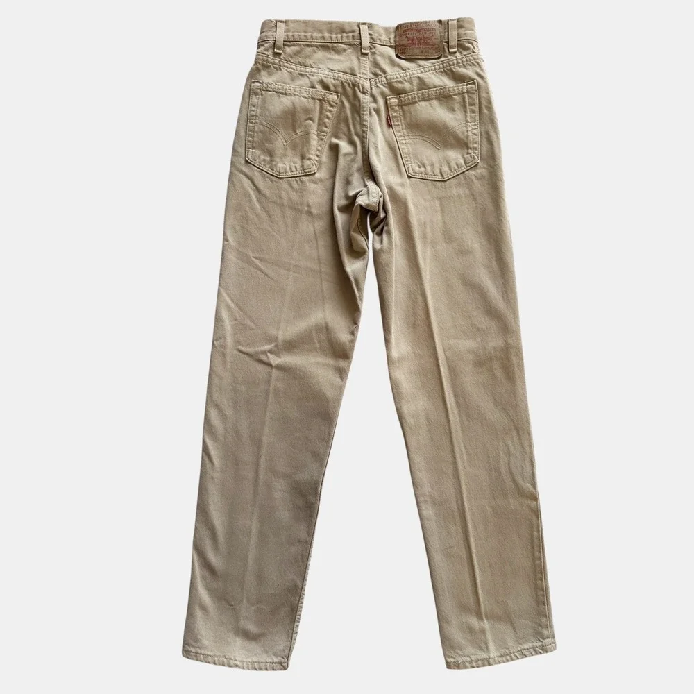 Levi's VTG 90s 550 Relaxed Fit Tapered Leg Jeans USA Khaki Tan‎ Mens 30x32 Y2K